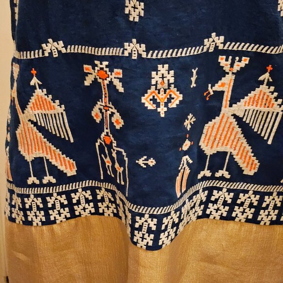 Floreat by Anthropologie Shift Dress, Cap Sleeves Aztec Pattern Size 12 - Picture 5 of 12